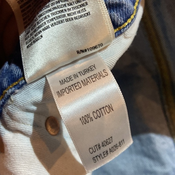 AGOLDE Parker Denim Jean Shorts 100% Cotton Sz 30 Medium Rinse - Picture 4 of 6